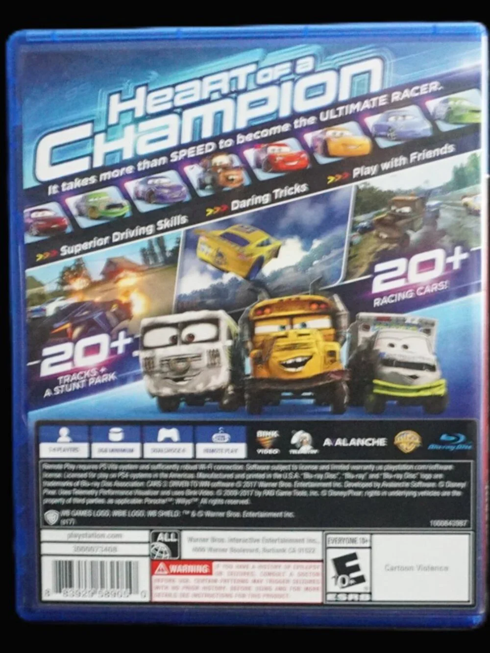 Disney Pixar PS4 Cars 3 Driven to Win Video Game